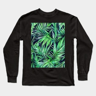 Tropical plants nature background Long Sleeve T-Shirt